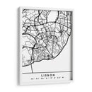 Lisbon - Mapas negros 39 - Emiliano Deificus | Cuadro decorativo de Canvas Lab