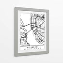 Liverpool - Mapas negros 40 - Emiliano Deificus | Cuadro decorativo de Canvas Lab