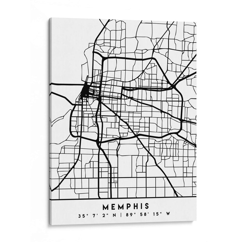 Memphis - Mapas negros 51 - Emiliano Deificus | Cuadro decorativo de Canvas Lab