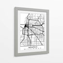 Memphis - Mapas negros 51 - Emiliano Deificus | Cuadro decorativo de Canvas Lab