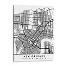 New Orleans - Mapas negros 60 - Emiliano Deificus | Cuadro decorativo de Canvas Lab