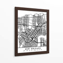 New Orleans - Mapas negros 60 - Emiliano Deificus | Cuadro decorativo de Canvas Lab