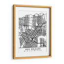 New Orleans - Mapas negros 60 - Emiliano Deificus | Cuadro decorativo de Canvas Lab