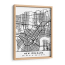 New Orleans - Mapas negros 60 - Emiliano Deificus | Cuadro decorativo de Canvas Lab
