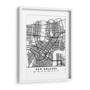 New Orleans - Mapas negros 60 - Emiliano Deificus | Cuadro decorativo de Canvas Lab
