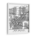 New Orleans - Mapas negros 60 - Emiliano Deificus | Cuadro decorativo de Canvas Lab