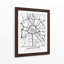 Manchester - Mapas negros 45 - Emiliano Deificus | Cuadro decorativo de Canvas Lab