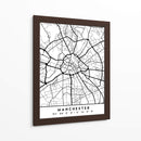 Manchester - Mapas negros 45 - Emiliano Deificus | Cuadro decorativo de Canvas Lab