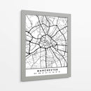 Manchester - Mapas negros 45 - Emiliano Deificus | Cuadro decorativo de Canvas Lab