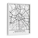 Manchester - Mapas negros 45 - Emiliano Deificus | Cuadro decorativo de Canvas Lab