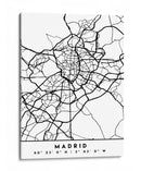 Madrid - Mapas negros 44 - Emiliano Deificus | Cuadro decorativo de Canvas Lab
