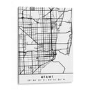 Miami - Mapas negros 53 - Emiliano Deificus | Cuadro decorativo de Canvas Lab