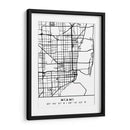 Miami - Mapas negros 53 - Emiliano Deificus | Cuadro decorativo de Canvas Lab