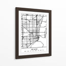 Miami - Mapas negros 53 - Emiliano Deificus | Cuadro decorativo de Canvas Lab
