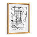 Miami - Mapas negros 53 - Emiliano Deificus | Cuadro decorativo de Canvas Lab