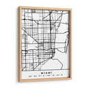 Miami - Mapas negros 53 - Emiliano Deificus | Cuadro decorativo de Canvas Lab