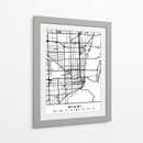 Miami - Mapas negros 53 - Emiliano Deificus | Cuadro decorativo de Canvas Lab