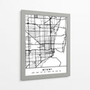 Miami - Mapas negros 53 - Emiliano Deificus | Cuadro decorativo de Canvas Lab