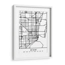 Miami - Mapas negros 53 - Emiliano Deificus | Cuadro decorativo de Canvas Lab