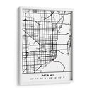 Miami - Mapas negros 53 - Emiliano Deificus | Cuadro decorativo de Canvas Lab
