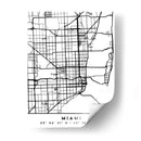 Miami - Mapas negros 53 - Emiliano Deificus | Cuadro decorativo de Canvas Lab