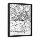 Hamburg - Mapas negros 31 - Emiliano Deificus | Cuadro decorativo de Canvas Lab