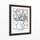 Hamburg - Mapas negros 31 - Emiliano Deificus | Cuadro decorativo de Canvas Lab