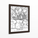 Hamburg - Mapas negros 31 - Emiliano Deificus | Cuadro decorativo de Canvas Lab
