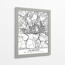 Hamburg - Mapas negros 31 - Emiliano Deificus | Cuadro decorativo de Canvas Lab