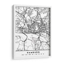 Hamburg - Mapas negros 31 - Emiliano Deificus | Cuadro decorativo de Canvas Lab