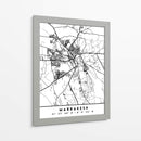 Marrakesh - Mapas negros 47 - Emiliano Deificus | Cuadro decorativo de Canvas Lab