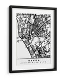 Manila - Mapas negros 46 - Emiliano Deificus | Cuadro decorativo de Canvas Lab