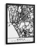 Manila - Mapas negros 46 - Emiliano Deificus | Cuadro decorativo de Canvas Lab