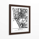 Manila - Mapas negros 46 - Emiliano Deificus | Cuadro decorativo de Canvas Lab