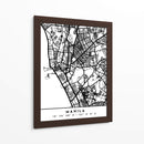 Manila - Mapas negros 46 - Emiliano Deificus | Cuadro decorativo de Canvas Lab
