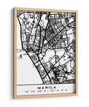 Manila - Mapas negros 46 - Emiliano Deificus | Cuadro decorativo de Canvas Lab