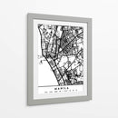 Manila - Mapas negros 46 - Emiliano Deificus | Cuadro decorativo de Canvas Lab