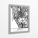 Manila - Mapas negros 46 - Emiliano Deificus | Cuadro decorativo de Canvas Lab
