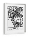 Manila - Mapas negros 46 - Emiliano Deificus | Cuadro decorativo de Canvas Lab