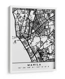 Manila - Mapas negros 46 - Emiliano Deificus | Cuadro decorativo de Canvas Lab