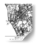 Manila - Mapas negros 46 - Emiliano Deificus | Cuadro decorativo de Canvas Lab