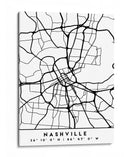Nashville - Mapas negros 59 - Emiliano Deificus | Cuadro decorativo de Canvas Lab