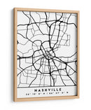 Nashville - Mapas negros 59 - Emiliano Deificus | Cuadro decorativo de Canvas Lab