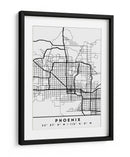 Phoenix - Mapas negros 66 - Emiliano Deificus | Cuadro decorativo de Canvas Lab