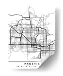 Phoenix - Mapas negros 66 - Emiliano Deificus | Cuadro decorativo de Canvas Lab