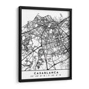 Casablanca - Mapas negros 19 - Emiliano Deificus | Cuadro decorativo de Canvas Lab
