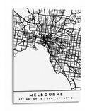 Melbourne - |Mapas negros 50 - Emiliano Deificus | Cuadro decorativo de Canvas Lab