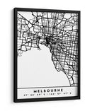 Melbourne - |Mapas negros 50 - Emiliano Deificus | Cuadro decorativo de Canvas Lab