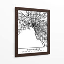 Melbourne - |Mapas negros 50 - Emiliano Deificus | Cuadro decorativo de Canvas Lab