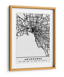 Melbourne - |Mapas negros 50 - Emiliano Deificus | Cuadro decorativo de Canvas Lab